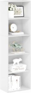 Tier Compact Bookshelf with Open Storage